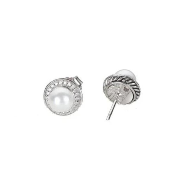 David Yurman? earrings pearl - Picture 4 of 4